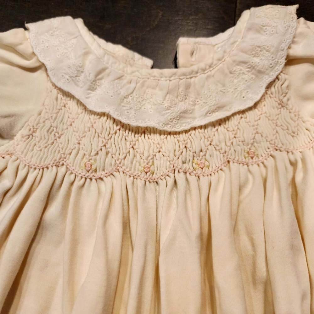 Ralph Lauren smocked babygro / sleeper/pyjamas 3m girl